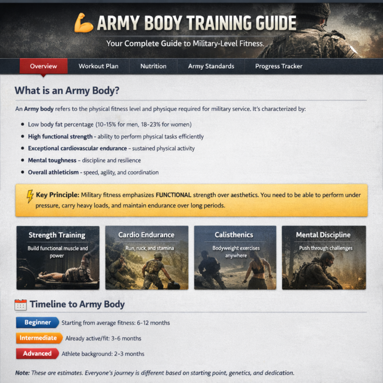 ARMY BODY TRAINING GUIDE